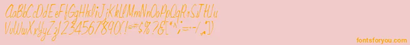 Шрифт Racehorse47Regular – оранжевые шрифты на розовом фоне