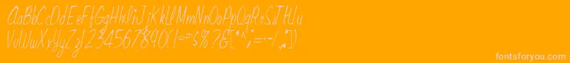 Racehorse47Regular-Schriftart – Rosa Schriften auf orangefarbenem Hintergrund