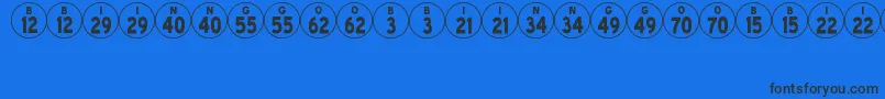 BingoJl-fontti – mustat fontit sinisellä taustalla