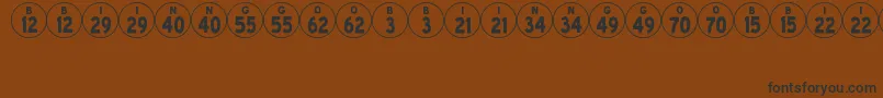BingoJl Font – Black Fonts on Brown Background