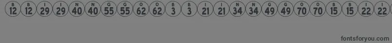 BingoJl-Schriftart – Schwarze Schriften auf grauem Hintergrund