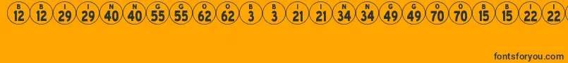 BingoJl Font – Black Fonts on Orange Background