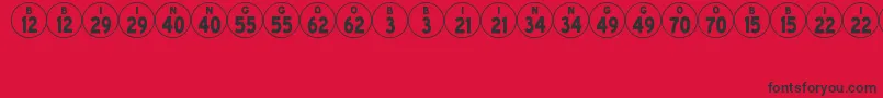 BingoJl Font – Black Fonts on Red Background