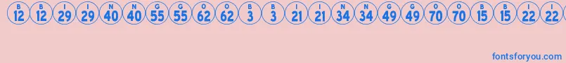 BingoJl-fontti – siniset fontit vaaleanpunaisella taustalla