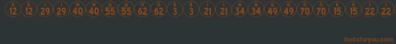 Шрифт BingoJl – коричневые шрифты на чёрном фоне