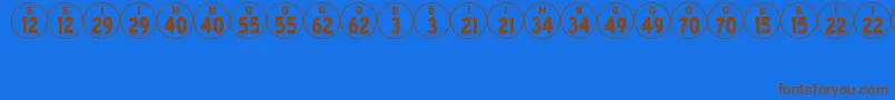 BingoJl Font – Brown Fonts on Blue Background