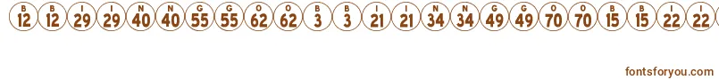 Czcionka BingoJl – brązowe czcionki na białym tle