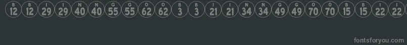 Czcionka BingoJl – szare czcionki na czarnym tle