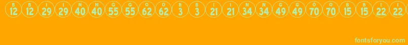 BingoJl Font – Green Fonts on Orange Background