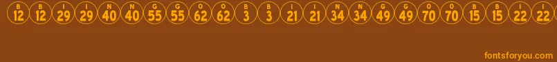 BingoJl Font – Orange Fonts on Brown Background