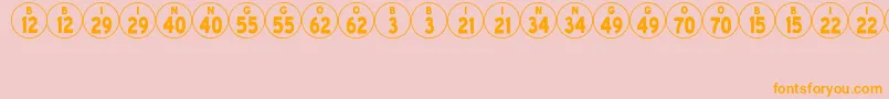 BingoJl Font – Orange Fonts on Pink Background