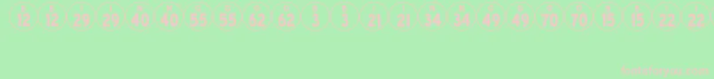 Fonte BingoJl – fontes rosa em um fundo verde