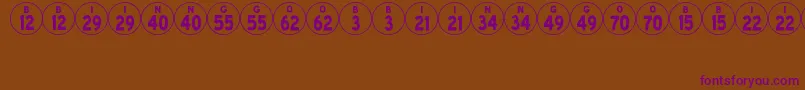 BingoJl Font – Purple Fonts on Brown Background