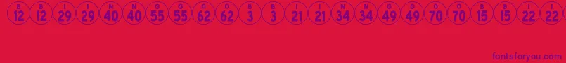 BingoJl Font – Purple Fonts on Red Background