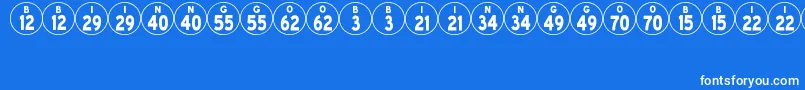 BingoJl-fontti – valkoiset fontit sinisellä taustalla