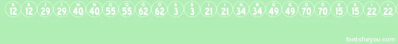 BingoJl Font – White Fonts on Green Background