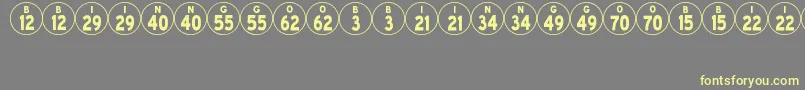 BingoJl Font – Yellow Fonts on Gray Background