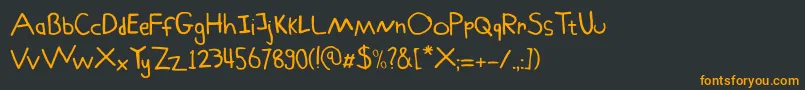 Шрифт SchoolboySam – оранжевые шрифты на чёрном фоне
