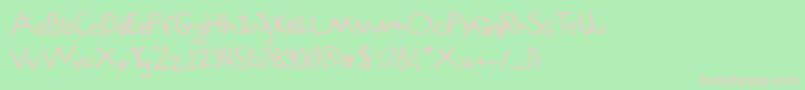 SchoolboySam Font – Pink Fonts on Green Background