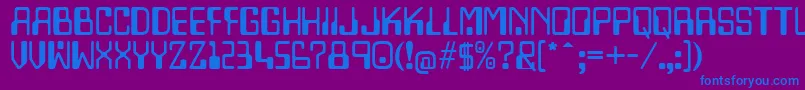 Lazenbycompsmooth Font – Blue Fonts on Purple Background