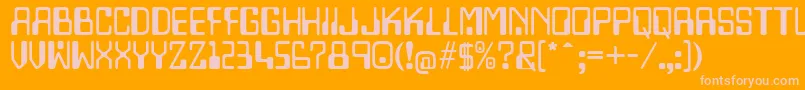 Lazenbycompsmooth Font – Pink Fonts on Orange Background