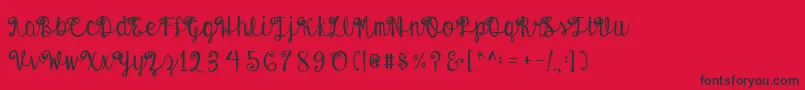AustieBostEnvelopes Font – Black Fonts on Red Background