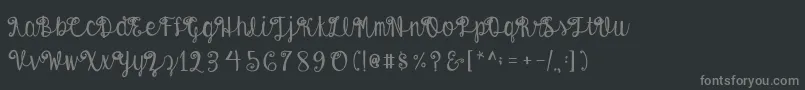 Шрифт AustieBostEnvelopes – серые шрифты на чёрном фоне