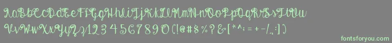 AustieBostEnvelopes-Schriftart – Grüne Schriften auf grauem Hintergrund