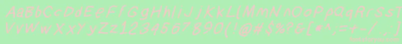 Suplexdriverboldobl Font – Pink Fonts on Green Background