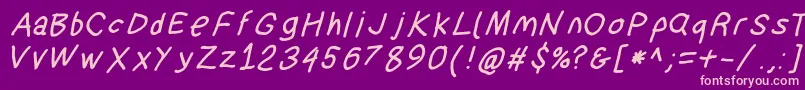 Suplexdriverboldobl Font – Pink Fonts on Purple Background