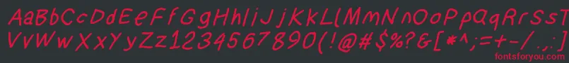 Suplexdriverboldobl Font – Red Fonts on Black Background