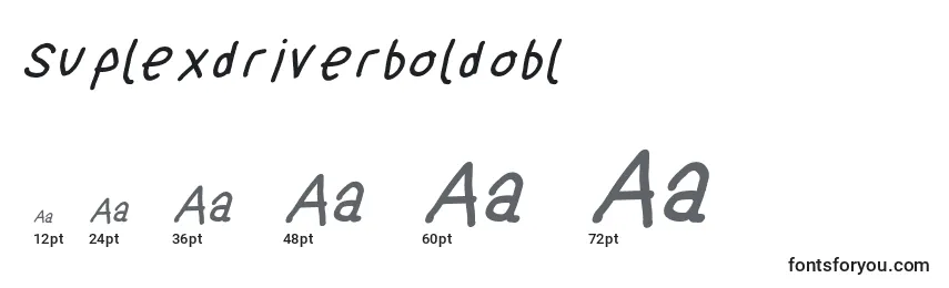 Suplexdriverboldobl-fontin koot