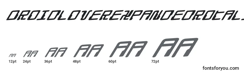 DroidLoverExpandedRotalic Font Sizes