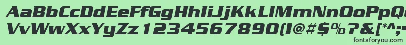 SerpentineBolditalic Font – Black Fonts on Green Background