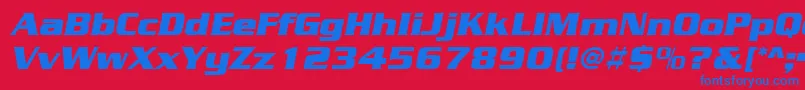 Police SerpentineBolditalic – polices bleues sur fond rouge