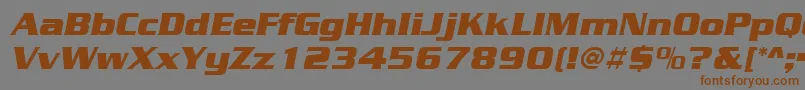 SerpentineBolditalic Font – Brown Fonts on Gray Background