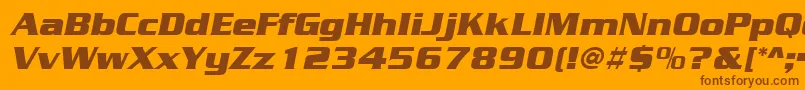 SerpentineBolditalic Font – Brown Fonts on Orange Background
