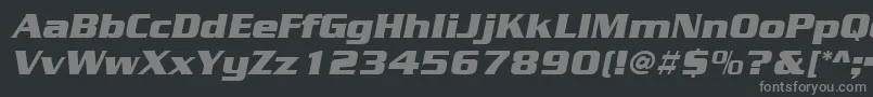 SerpentineBolditalic Font – Gray Fonts on Black Background