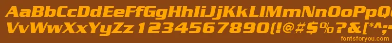 SerpentineBolditalic Font – Orange Fonts on Brown Background