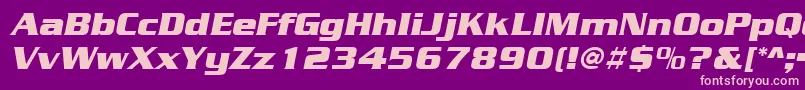 SerpentineBolditalic Font – Pink Fonts on Purple Background
