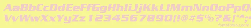 SerpentineBolditalic Font – Pink Fonts on Yellow Background