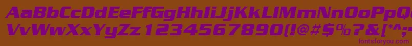 SerpentineBolditalic Font – Purple Fonts on Brown Background