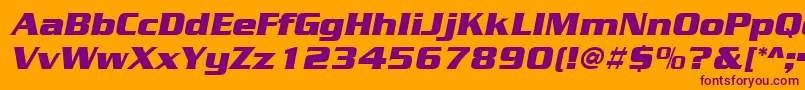 SerpentineBolditalic Font – Purple Fonts on Orange Background