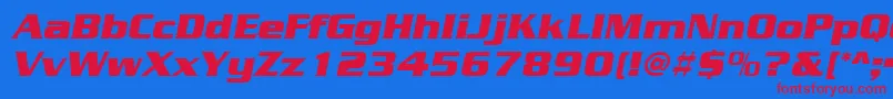 SerpentineBolditalic Font – Red Fonts on Blue Background