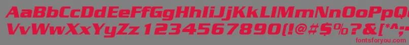 SerpentineBolditalic Font – Red Fonts on Gray Background