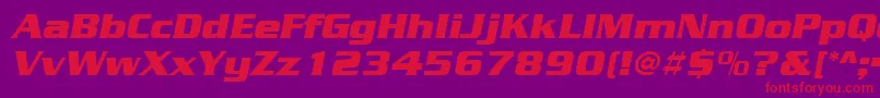 SerpentineBolditalic Font – Red Fonts on Purple Background