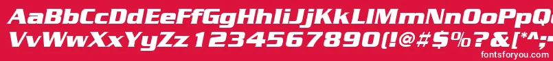 SerpentineBolditalic Font – White Fonts on Red Background