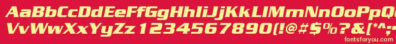 SerpentineBolditalic Font – Yellow Fonts on Red Background