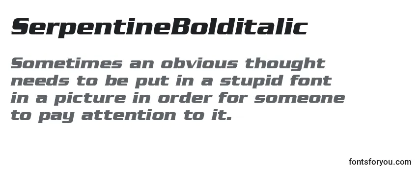 SerpentineBolditalic-fontti