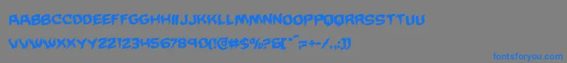 Wickermanwarprotal Font – Blue Fonts on Gray Background